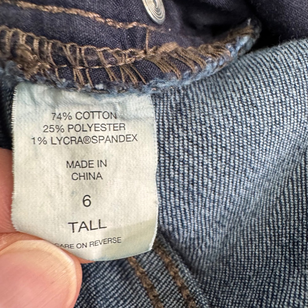 New York & Company Soho Bootcut Jeans Women Y2K 6 Tall (28x24) Dark Wash Stretch - Picture 4 of 10
